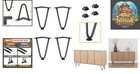 Heavy-duty Hairpin Table Legs  6 Inch Black Steel With Rubber Floor Protectors