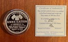 1998  Royal Hawaiian Mint  annexation Dala  1 Ounce Round Silver Coin medal