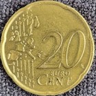2002 Italy 20 Cent Euro Coin  1st Map W errors 