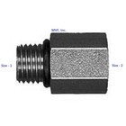 3 8   9 16-18  Male Sae Orb X 3 8  Female Nptf Straight Adapter 6405-06-06