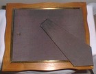 Vtg Picture Photo Frame Solid Wood Wavy Scalloped Edge 8x10 Free Standing
