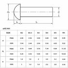 10 50x M0 8m1m2m3m4m5m6 Gb867 304 Stainless Steel Button Round Head Solid Rivet