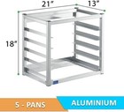 Nsf Aluminum Wall Mounted Sheet Bun Pan Rack Holds 5 Half Size Sheet Pans
