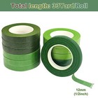 12 Roll Floral Tape 1 2 Inch 30 Yard Florist Tape Green Flower Wrap Tape For    