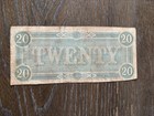 1864 Confederate States Civil War Note 20 Dollars Type T-67