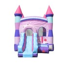 Inflatable Bounce House Commercial Water Slide Kids Pink Jump Castle With Blower