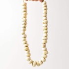 Carved Bone Beads White With Wood Core Nigeria