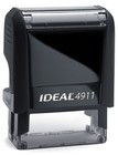 Paid Stamp Text With Date Box On Ideal 4911 Self-inking Rubber Stamp  Red Ink