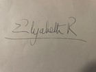 Queen Elizabeth Ii Signed Autograph Document British Consul Warrant 1957