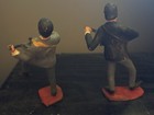 Beatles Rock   Pop Musician Figurines W  Guitars  2-piece Set