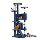 54 70 Inch Cat Tree Furniture Tower Multi-level Condo Perches Scratching Posts