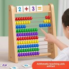 Wooden Counting Frame Abacus For Kids Math Learning - 10 Rows  8-inch Gifts