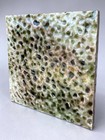Scarce Antique Victorian 6 X 6 Tile Mottled Green Brown Glazed Textured