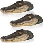 3 Pieces 12 6 Inches Floating Alligator Head Pond Alligator Decoy Outdoor Pool 