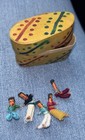 5 Vintage Handmade Miniature Guatemalan Worry Dolls In Wooden Box  with Story