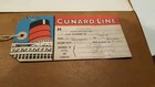 Vintage Cruise Ship Luggage Tag Cunard Queen Elizabeth State Room Baggage 1949