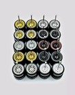 10 Sets Bbs 9 Color Mix 11mm Rims   Real Rider Rubber Tires Wheels 1 64 Diecast