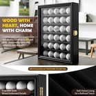 Jupdec Golf Ball Display Case Frame For 30 Balls  Dustproof 1 Pack  Black