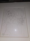 Isaac Maimon Original Sketch Drawing Signed Matted Framed