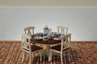 Lot Dollhouse Furniture Hutch Dining Table Chairs Plates Cup Tea Set Books 20 