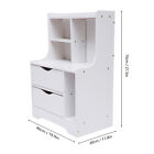 White Bedroom Night Stand Dresser Cabinet Sofa Side End Table With 2 Drawers Us