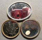 France  Three Advertising Mirrors With Problems     Cracked Celluloid  Celluloid L
