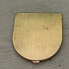 Vanstyle Art Deco Powder Rogue Black Enamel Compact Gold Tone Puffs 1930
