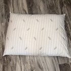 Vintage White Down Feather Pillow 25x18 Inch Good Fill Stain Areas Hole Read