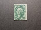 Us Stamp  Scott No 14   1855 10c   Washington   Green   Type Ii   Imperf   Vf