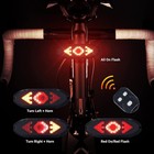 Wireless Bike Tail Light Turn Signals Remote Control Taillight Usb Rechargeable