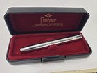 Fisher Vintage Chrome Space Pen Nasa Astronaut Ball Point In Case With Paper