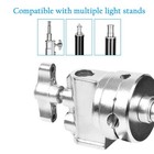 2 Piece Swivel 2 5  Light Stand Adapter  Versatile Heavy Duty Head Clamp Moun   