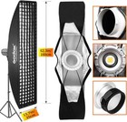 Us 2x Godox 35x160cm Honeycomb Grid Softbox Bowens Mount Softbox Fr Studio Flash