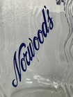 Vintage Norwood s Dairy Milk Bottle 2 Qt  Glass Milford  Nh Textured Ribbed 1960
