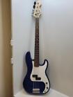 Fender Squire Precision Bass Blue 4 String Right Handed Rh  lp2119961 