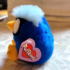 Swibco Puffkins Jake Blue Jay Bird Plush Stuffed Animal Blue Vintage 1998 4 5 