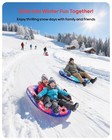 Qpau Inflatable Snow Sled  Heavy Duty Snow Tube With Reinforced Handles  Snow   