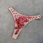 Vintage 1950s Red Sequin   Rhinestone Showgirl Burlesque Costume Bottoms 1960s