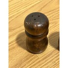 Vintage Dark Wood Salt And Pepper Shakers Set Mid Century Modern Small