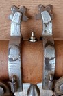 Old Antique Mcchesney Rough Stock Rodeo Rowels Shield Pattern Horse Spurs