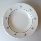 Two  2  Vintage United States Lines Gray Stars Rim Soup Bowls Lamberton 8  Wide