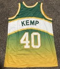 New Shawn Kemp 40 Seattle Green Basketball Jersey Size Men s Large Stitched
