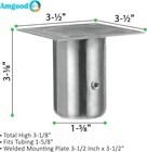 3-1 8 Inch Total High Stainless Steel Leg Socket