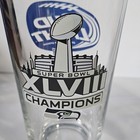 Bud Light Seattle Seahawks Super Bowl Xlviii Champions Lot Of 2 Beer Glasses