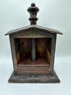 Antique Playing Card Game Poker Card Press Ornate Carved Table Top