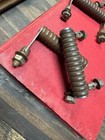 4 Vintage 1930s Singer Sewing Machine Case Handles     Bentwood Case Top