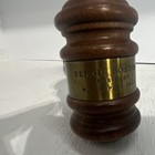 Vintage Gavel W  Brass Band  Engraved Bernie Boston President 1978