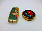 2 Vintage Pillbox Stratton England   Made Japan Pre-owned Vg