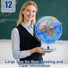 World Globe For Kids Learning - 6 12 Inch Interactive Earth Globe With Stand For