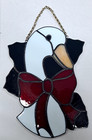 Vintage 1990 Signed Handmade Stained Glass Sun Catcher Christmas Goose